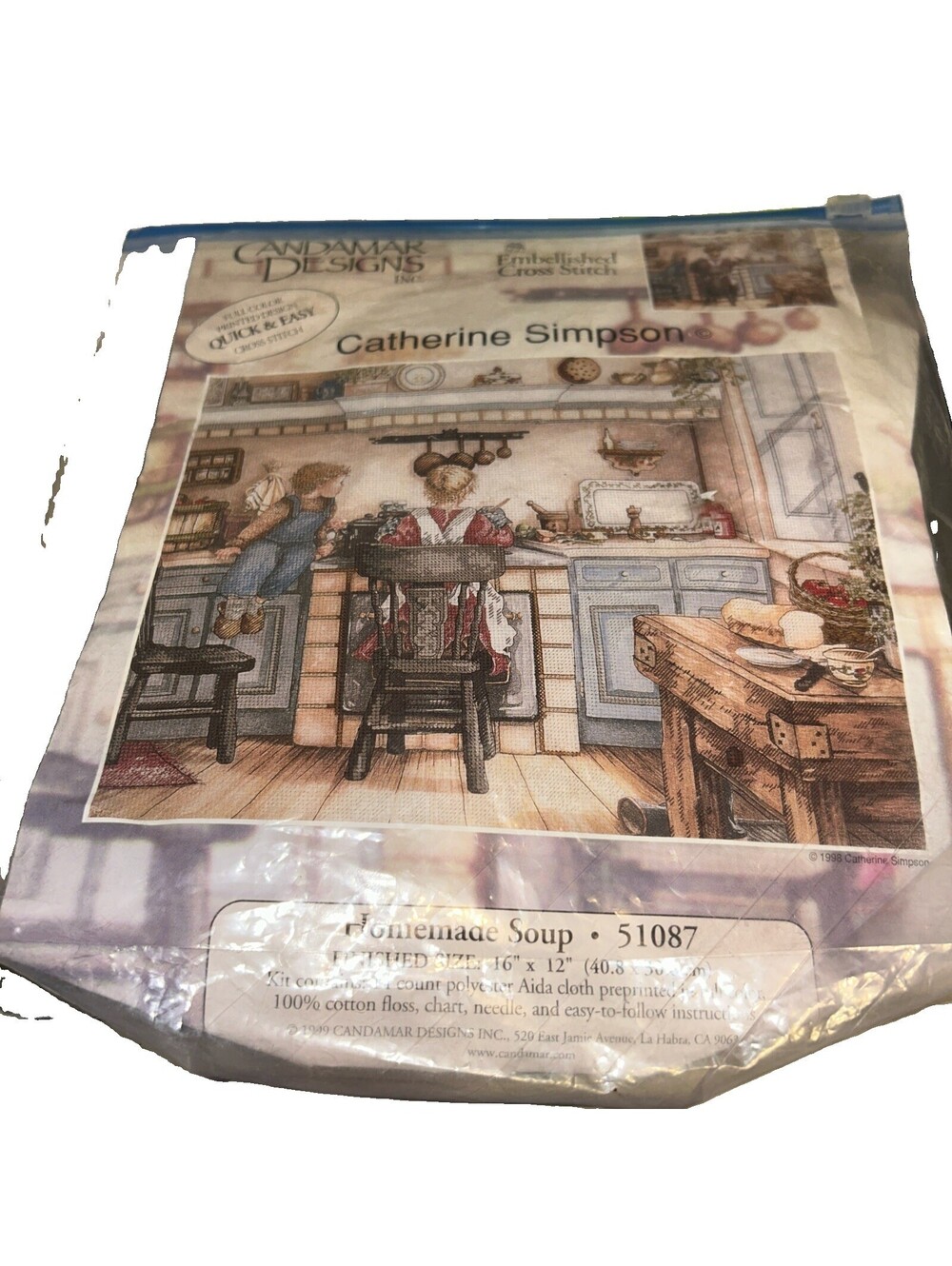 Candamar Designs Inc.  Embellished Crosstitch Catherine Simpson Homemade  Soup